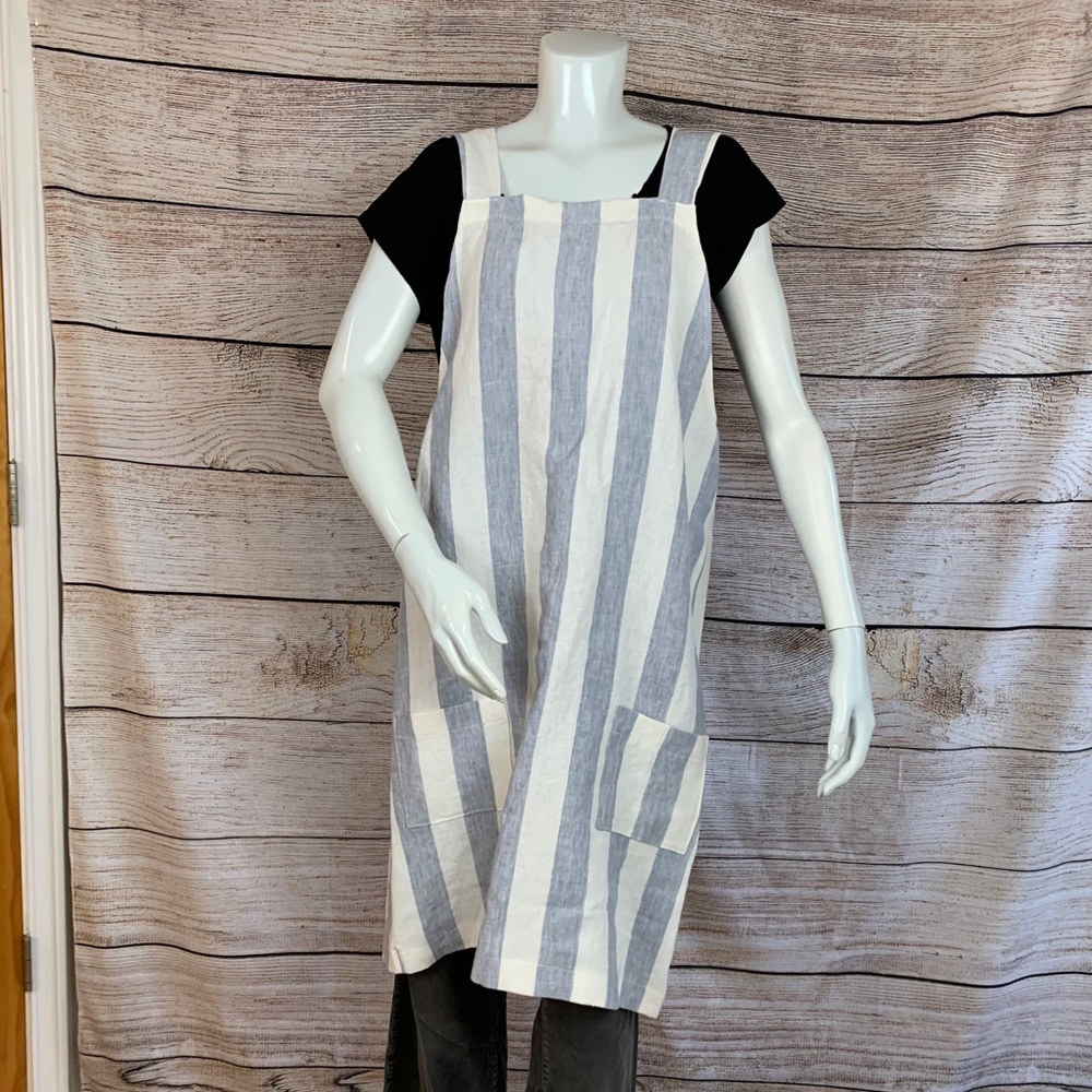 Square cross back apron, Japanese style long apron